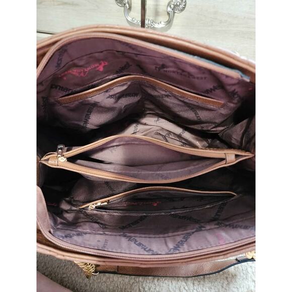 Montana West MEDIUM Chain Shoulder Bag Faux Soft Leather *flaw* - Picture 5 of 9